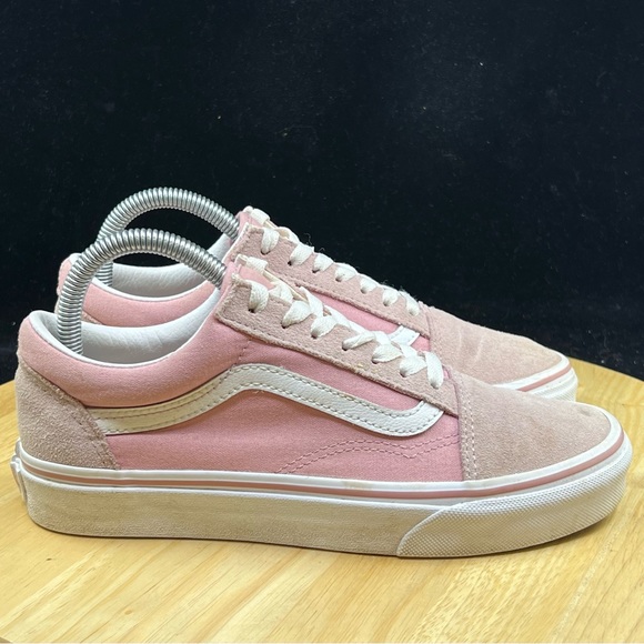 Vans Old Skool Light Pink Suede Low Top Skate Sneaker Rare | Wmns Size 7 - Picture 4 of 10